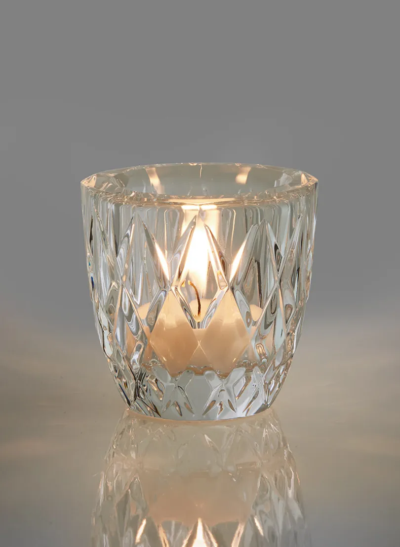 2 1/2in Crystal Tea Light Glass Holder