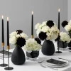 3in Cube Black Glass Vase