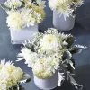 6in Cube White Glass
