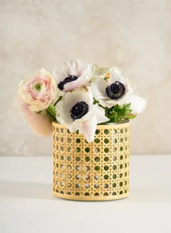 Indochine Cane Weaved Glass Cylinder