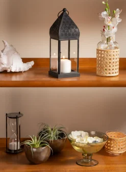 Indochine Cane Weaved Glass Holder, Set of 4