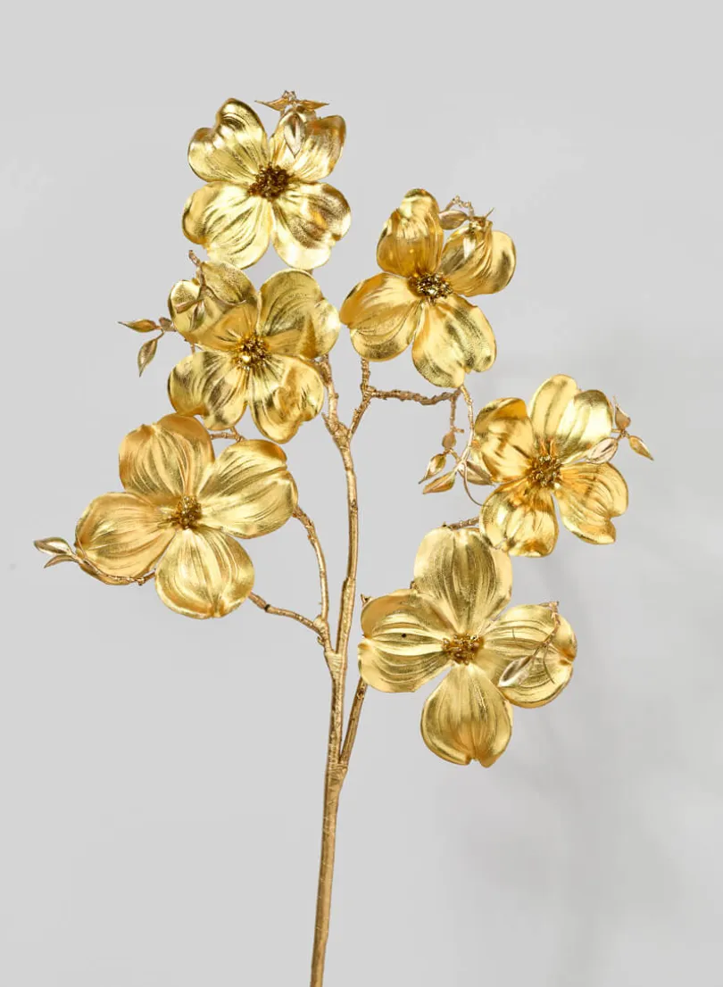 36in Gold Dogwood Spray, Case of 12