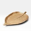 7in Gold Leaf-Shaped Tray, Set of 4