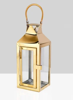 13in Gold Soho Stainless Steel Lantern