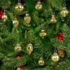 1.5in - 2in Round Mini Light Gold Mercury Glass Ornaments, Set of 12