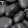 3-5in Large Polished Black River Stones, 44lbs