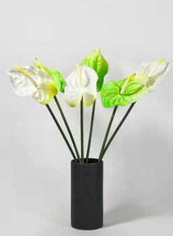 27in Long Anthurium Spray, Green, Case of 12