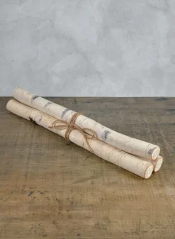 20in Long Artificial Birch Pole Bundle, Set of 3