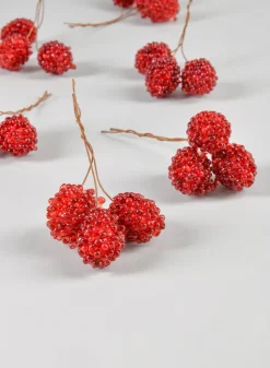 4in Long Beads Berries, 18pcs