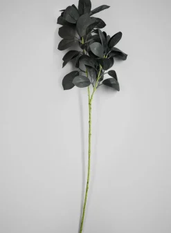 27in Long Black Rubber Fig Leaf Spray, Case of 12