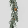 76in Long Blue Cypress Garland with Pine Cones
