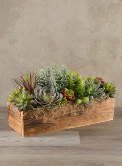 15.75in Long Burnt Wood Flower Box