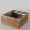 8in Long Burnt Wood Low Flower Box