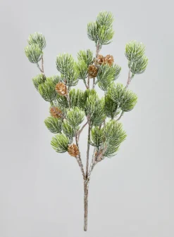 15in Long Cedar Bush x 5 Heads with Light Frost