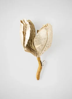 7in Long Champ Magnolia Flower with Clip, Case of 12