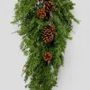 28in Long Cypress Door Swag With Pine Cones