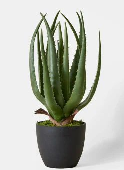 18in Long Faux Aloe Plant In Pot