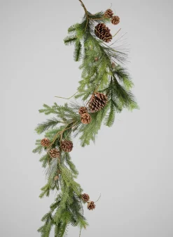 58in Long Festive Pine Garland with Pinecone Assortment, Case of 4
