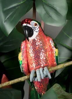 17in Long Festive Scarlet Macaw Parrot