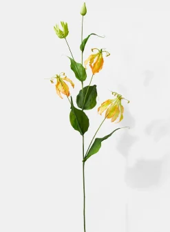 46in Long Flame Orange Gloriosa Lily Spray, Case of 12