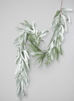 72in Long Fresh Snow Look Pine Garland