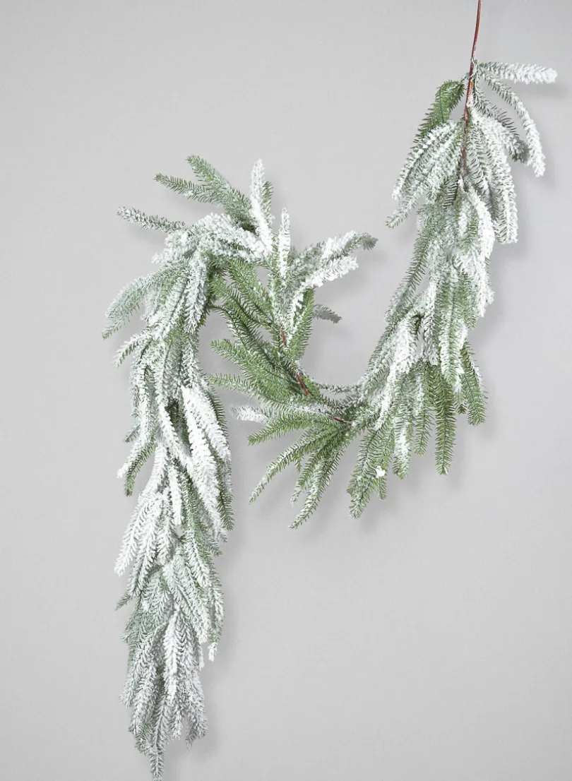 72in Long Fresh Snow Look Pine Garland