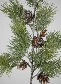 31in Long Frosted Pine Spray with Pinecones, Case of 6