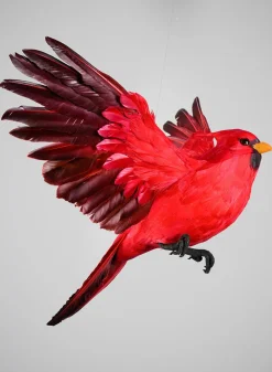 18in Long Giant Flying Red Cardinal Ornament