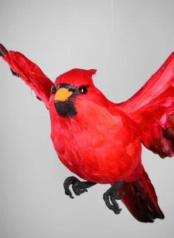 18in Long Giant Flying Red Cardinal Ornament