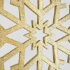 32in Long Giant Gold Glitter Snowflake Resin Ornament