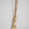 16in Long Gilded Gold Long Tail Bird Ornament