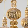 6in Long Gilded Old Gold Finial Glass Ornament, Set of 4