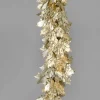 74in Long Glittered Light Gold Maple Leaf Garland