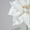 26in Long Glitter Frost Poinsettia Spray, Case of 12
