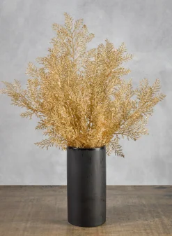 30in Long Glitter Painted Cypress Leave Spray