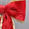 22in Long Gold Edge Velvet Bow