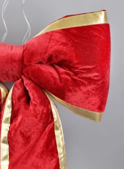 22in Long Gold Edge Velvet Bow