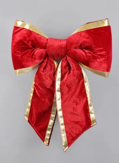 22in Long Gold Edge Velvet Bow