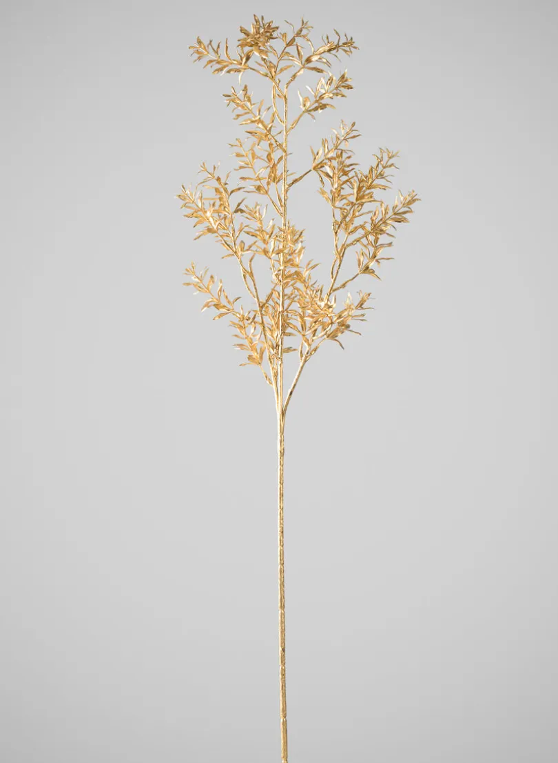 35in Long Gold Floral Deco Pick, Case of 12