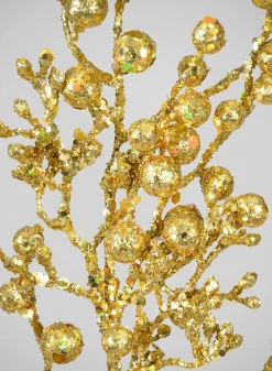 24in Long Gold Glitter Ball Pick