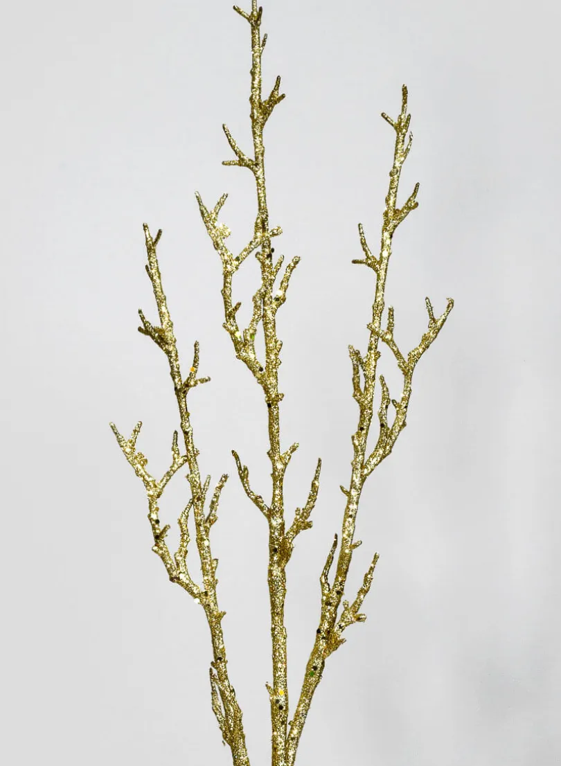 44in Long Gold Glitter Branch