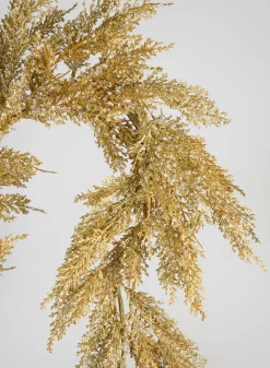 65in Long Gold Glitter Cedar Garland