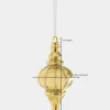 5in Long Gold Glittered Plastic Finial Ornament