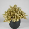 7in Long Gold Glitter Flower Pick, Bundle of 12