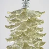 10in Long Gold Glitter Pinecone
