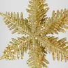 9in Long Gold Glitter Snowflake Ornament