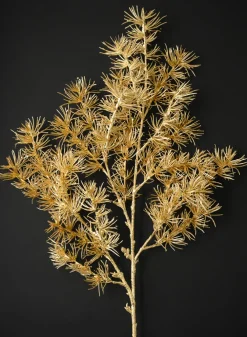 36in Long Gold Japanese Pine Branch