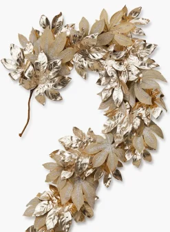 72in Long Gold Leaf Garland, Case of 2