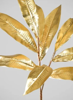 35in Long Gold Magnolia Leaf Spray, Case of 12