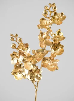 25in Long Gold Phalaenopsis Orchid Spray, Case of 12
